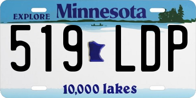 MN license plate 519LDP