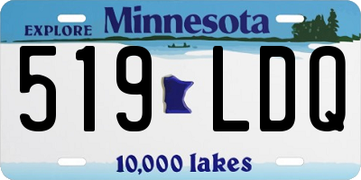 MN license plate 519LDQ