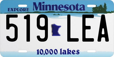 MN license plate 519LEA