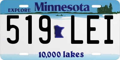 MN license plate 519LEI