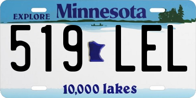 MN license plate 519LEL