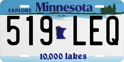MN license plate 519LEQ