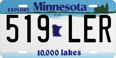 MN license plate 519LER