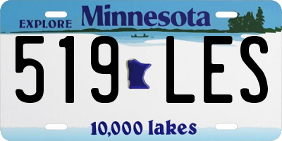 MN license plate 519LES