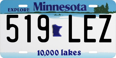 MN license plate 519LEZ