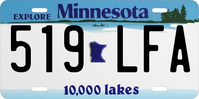 MN license plate 519LFA