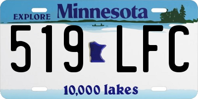MN license plate 519LFC