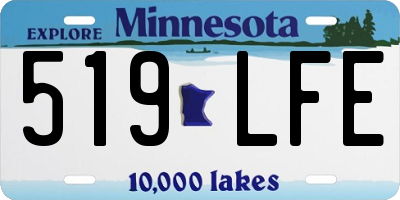 MN license plate 519LFE