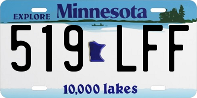 MN license plate 519LFF