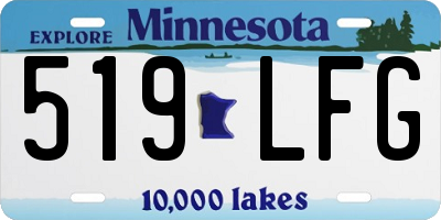 MN license plate 519LFG