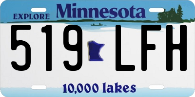 MN license plate 519LFH