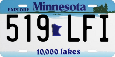 MN license plate 519LFI