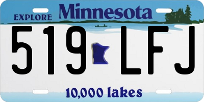 MN license plate 519LFJ