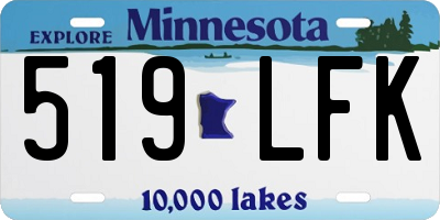 MN license plate 519LFK
