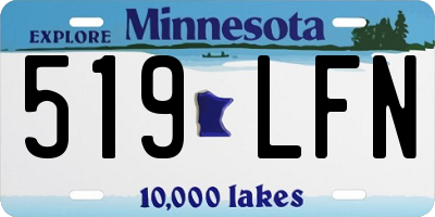 MN license plate 519LFN
