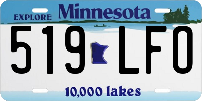 MN license plate 519LFO