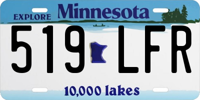 MN license plate 519LFR