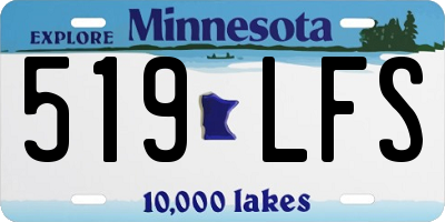 MN license plate 519LFS