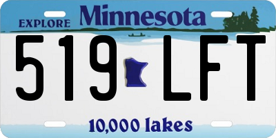 MN license plate 519LFT