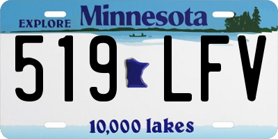 MN license plate 519LFV