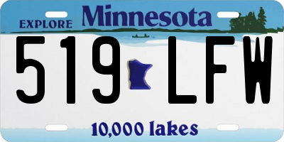 MN license plate 519LFW