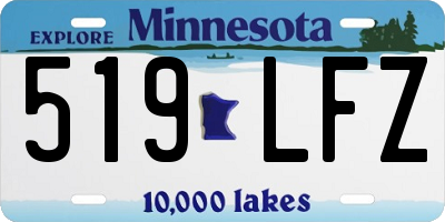 MN license plate 519LFZ