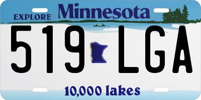 MN license plate 519LGA
