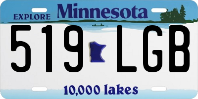 MN license plate 519LGB