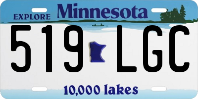 MN license plate 519LGC