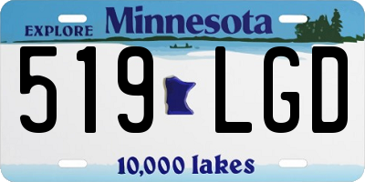 MN license plate 519LGD
