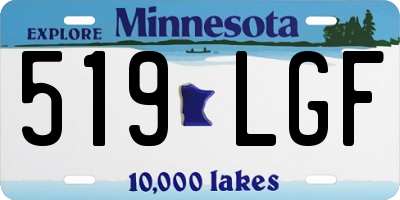 MN license plate 519LGF