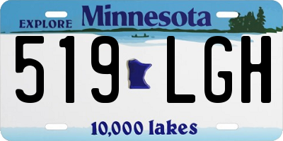 MN license plate 519LGH