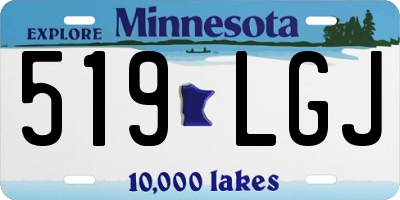 MN license plate 519LGJ