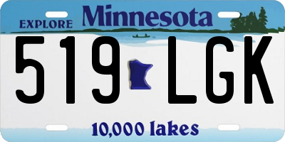 MN license plate 519LGK