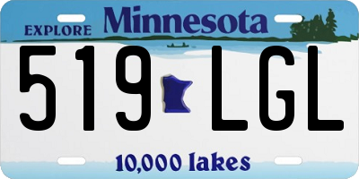MN license plate 519LGL