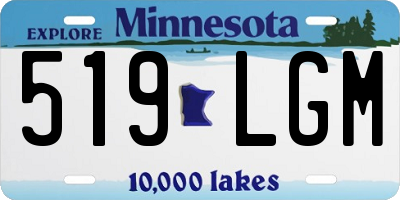 MN license plate 519LGM