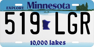 MN license plate 519LGR