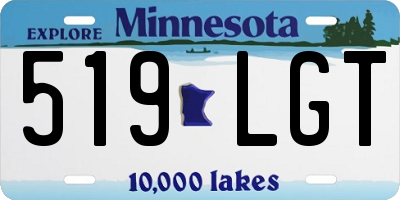 MN license plate 519LGT
