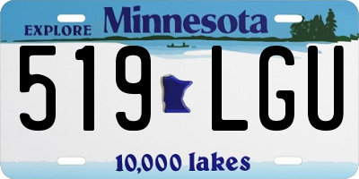 MN license plate 519LGU