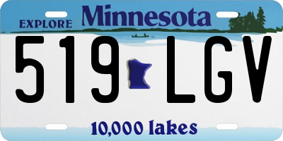 MN license plate 519LGV