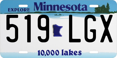 MN license plate 519LGX