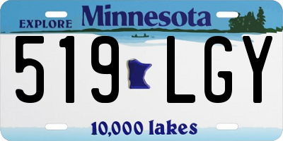 MN license plate 519LGY