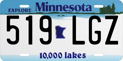 MN license plate 519LGZ