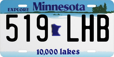 MN license plate 519LHB