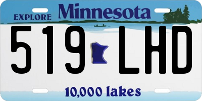 MN license plate 519LHD