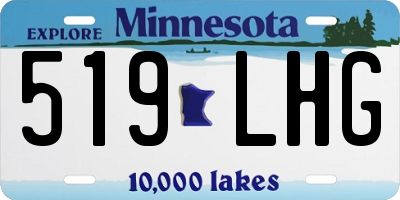 MN license plate 519LHG