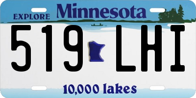 MN license plate 519LHI