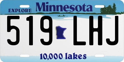 MN license plate 519LHJ
