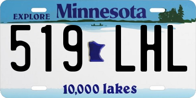 MN license plate 519LHL