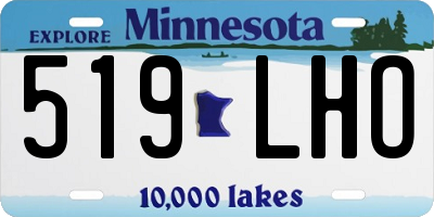 MN license plate 519LHO